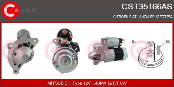 Casco CST35166AS - Стартер autozip.com.ua