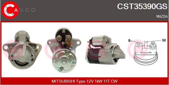 Casco CST35390GS - Стартер autozip.com.ua