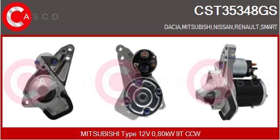 Casco CST35348GS - Стартер autozip.com.ua