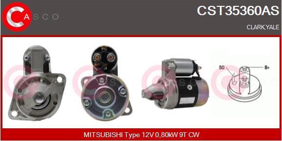 Casco CST35360AS - Стартер autozip.com.ua