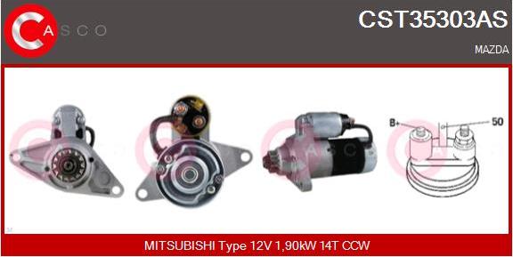 Casco CST35303AS - Стартер autozip.com.ua