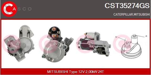 Casco CST35274GS - Стартер autozip.com.ua
