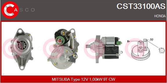 Casco CST33100AS - Стартер autozip.com.ua