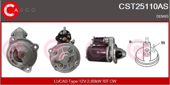 Casco CST25110AS - Стартер autozip.com.ua