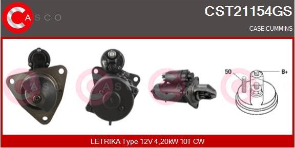 Casco CST21154GS - Стартер autozip.com.ua