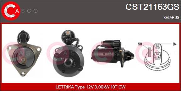 Casco CST21163GS - Стартер autozip.com.ua