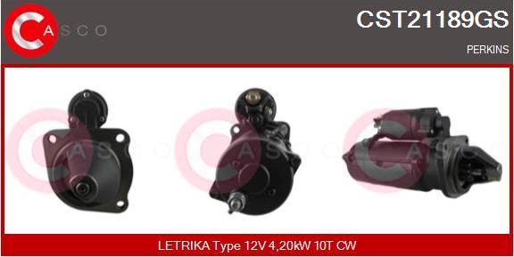 Casco CST21189GS - Стартер autozip.com.ua