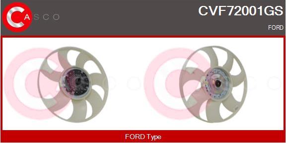 Casco CVF72001GS - Зчеплення, вентилятор радіатора autozip.com.ua