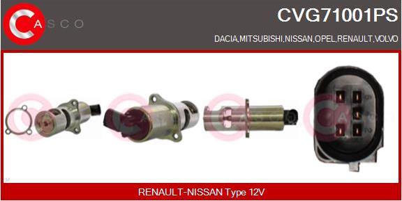Casco CVG71001PS - Клапан повернення ОГ autozip.com.ua