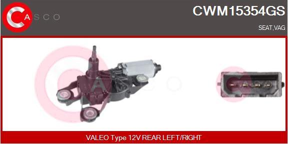 Casco CWM15354GS - Двигун склоочисника autozip.com.ua