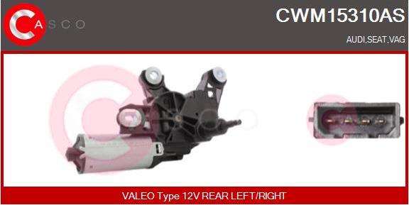 Casco CWM15310AS - Двигун склоочисника autozip.com.ua