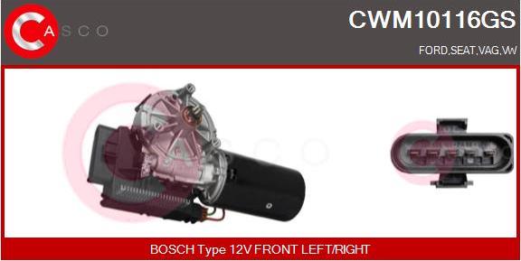 Casco CWM10116GS - Двигун склоочисника autozip.com.ua