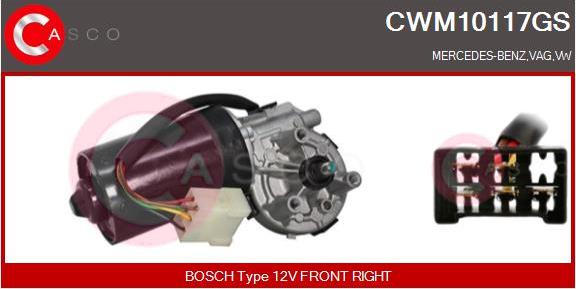 Casco CWM10117GS - Двигун склоочисника autozip.com.ua