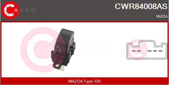 Casco CWR84008AS - Вимикач, стеклолод'емнік autozip.com.ua