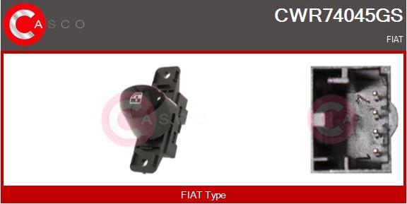 Casco CWR74045GS - Вимикач, стеклолод'емнік autozip.com.ua