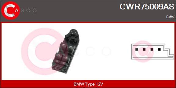 Casco CWR75009AS - Вимикач, стеклолод'емнік autozip.com.ua