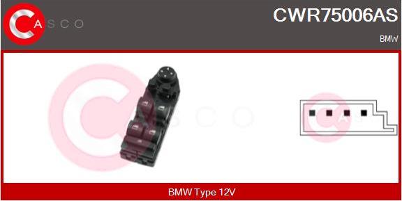Casco CWR75006AS - Вимикач, стеклолод'емнік autozip.com.ua