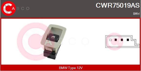 Casco CWR75019AS - Вимикач, стеклолод'емнік autozip.com.ua