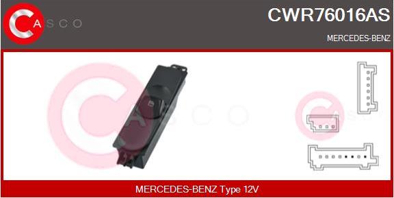 Casco CWR76016AS - Вимикач, стеклолод'емнік autozip.com.ua