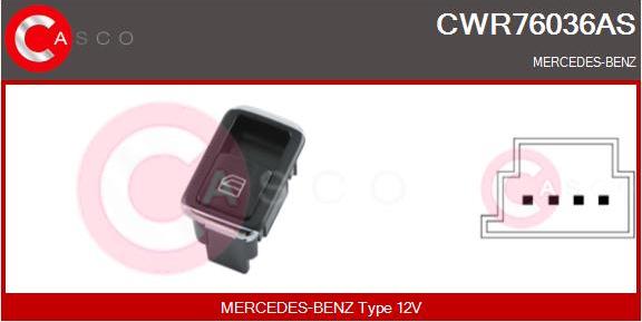 Casco CWR76036AS - Вимикач, стеклолод'емнік autozip.com.ua