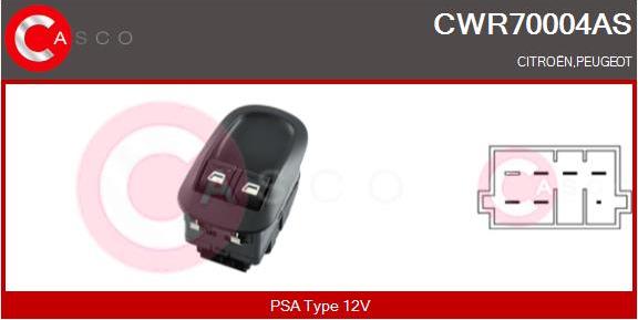 Casco CWR70004AS - Вимикач, стеклолод'емнік autozip.com.ua