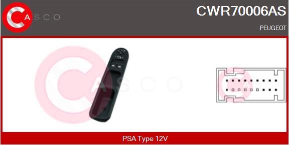 Casco CWR70006AS - Вимикач, стеклолод'емнік autozip.com.ua