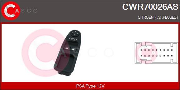 Casco CWR70026AS - Вимикач, стеклолод'емнік autozip.com.ua