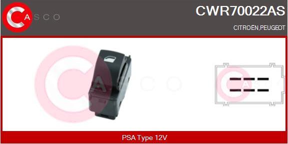 Casco CWR70022AS - Вимикач, стеклолод'емнік autozip.com.ua