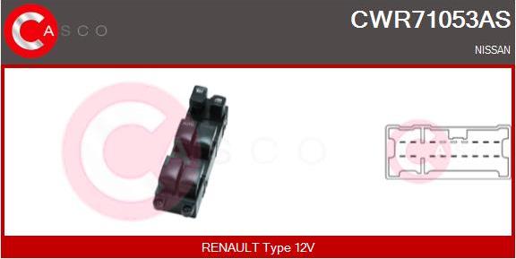 Casco CWR71053AS - Вимикач, стеклолод'емнік autozip.com.ua