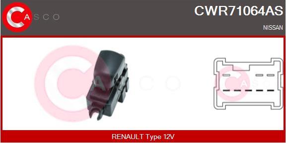 Casco CWR71064AS - Вимикач, стеклолод'емнік autozip.com.ua