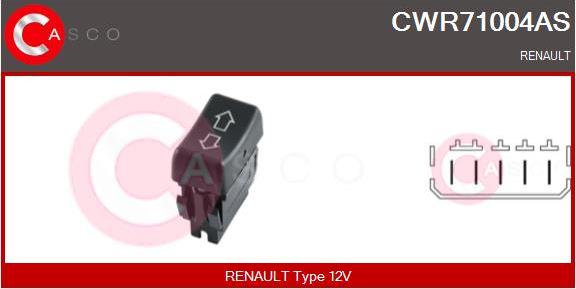 Casco CWR71004AS - Вимикач, стеклолод'емнік autozip.com.ua