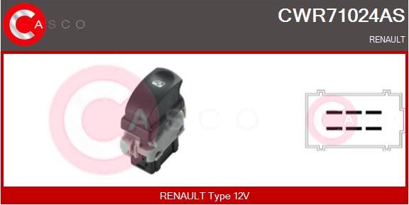 Casco CWR71024AS - Вимикач, стеклолод'емнік autozip.com.ua