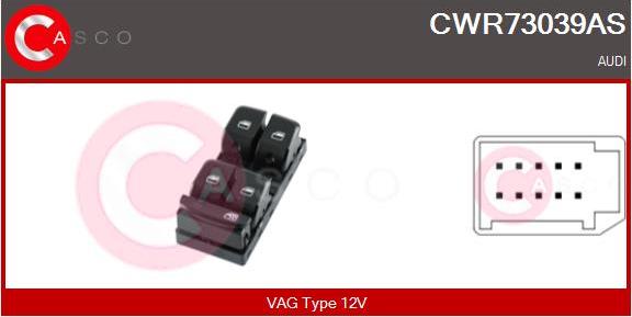 Casco CWR73039AS - Вимикач, стеклолод'емнік autozip.com.ua