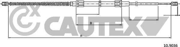 Cautex 468245 - Трос, гальмівна система autozip.com.ua