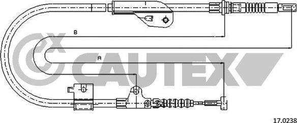 Cautex 069048 - Трос, гальмівна система autozip.com.ua