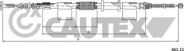 Cautex 019042 - Трос, гальмівна система autozip.com.ua