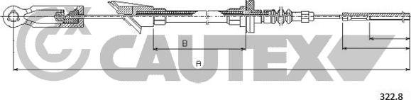 Cautex 018903 - Трос, управління зчепленням autozip.com.ua