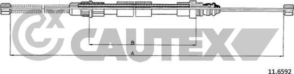 Cautex 025700 - Трос, гальмівна система autozip.com.ua