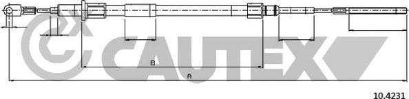 Cautex 208028 - Трос, гальмівна система autozip.com.ua