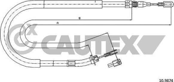 Cautex 765734 - Трос, гальмівна система autozip.com.ua