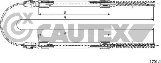 Cautex 760965 - Трос, гальмівна система autozip.com.ua