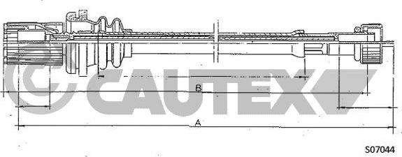Cautex 760935 - Тросик спідометра autozip.com.ua