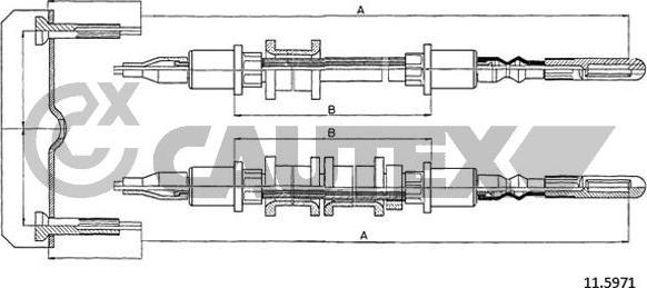 Cautex 761989 - Трос, гальмівна система autozip.com.ua