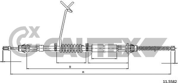 Cautex 761446 - Трос, гальмівна система autozip.com.ua