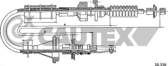 Cautex 761502 - Трос, управління зчепленням autozip.com.ua