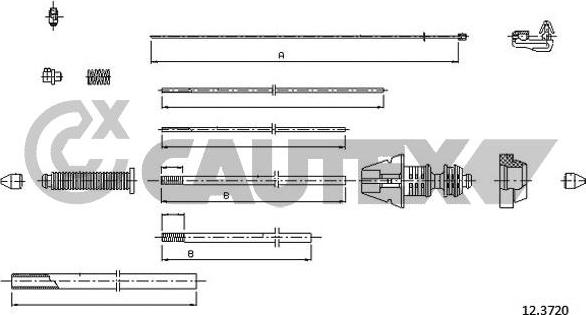 Cautex 761032 - Трос, гальмівна система autozip.com.ua