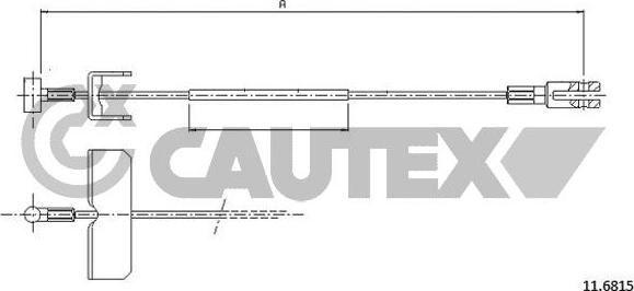 Cautex 761880 - Трос, гальмівна система autozip.com.ua