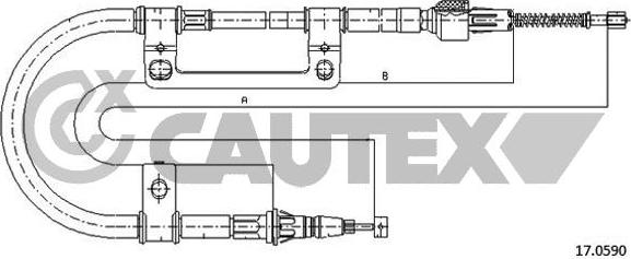 Cautex 761756 - Трос, гальмівна система autozip.com.ua