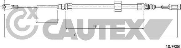 Cautex 763037 - Трос, гальмівна система autozip.com.ua