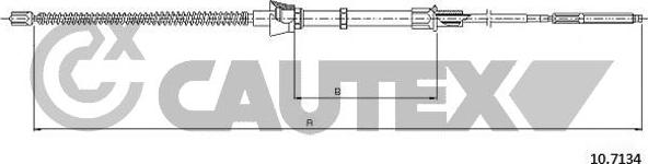 Cautex 763024 - Трос, гальмівна система autozip.com.ua
